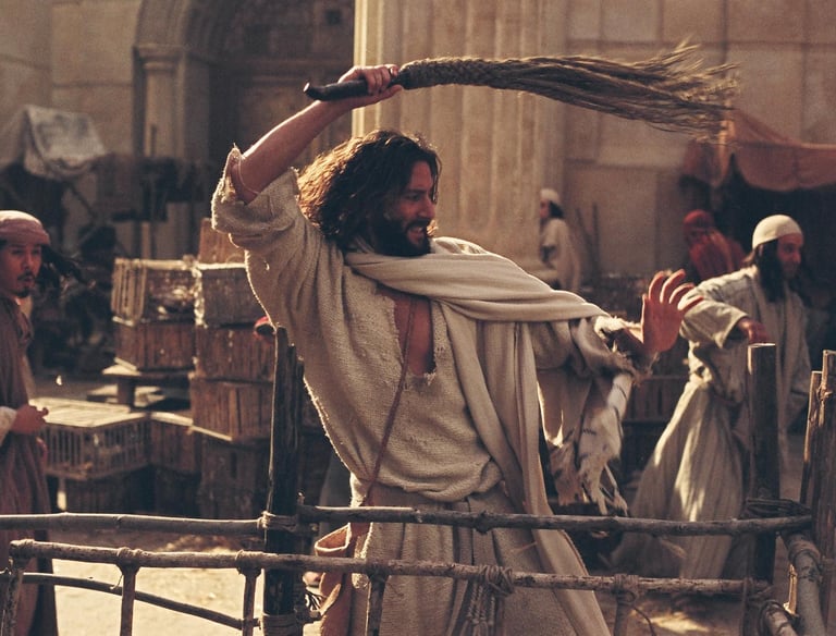 Yeshua expulsando os banqueiros do beyt-ha'micdas