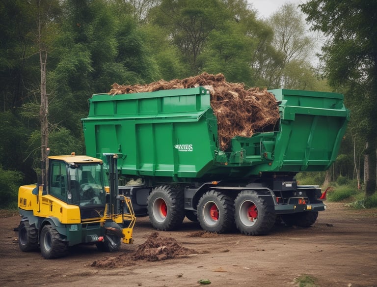 Proper disposal bins for oily rags and PPE in a clean facility.