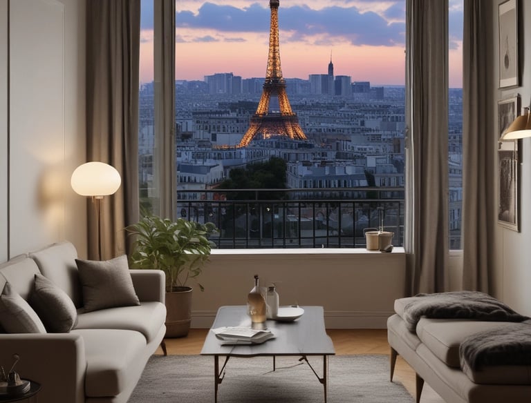 a man riding a skateboard down a street next to tall buildings