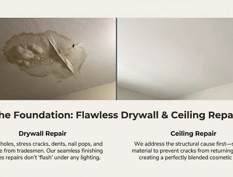 water damage repair before and after