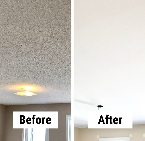 Before and after popcorn ceiling boston ma