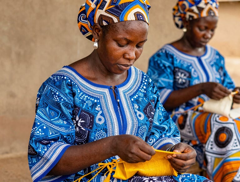 A formal meeting between art fair partners discussing strategic collaborations.