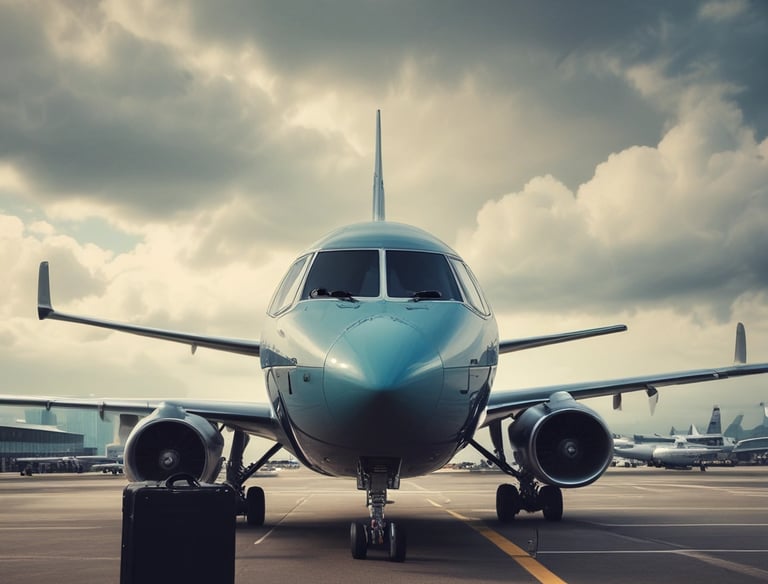 A professional driver opening the door of a clean sedan at an airport terminal.