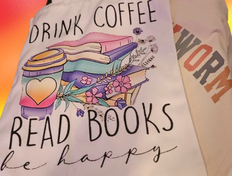 Reading tote bags