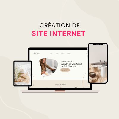 Responsive website design displayed on laptop, tablet, and smartphone for professional web creation services.