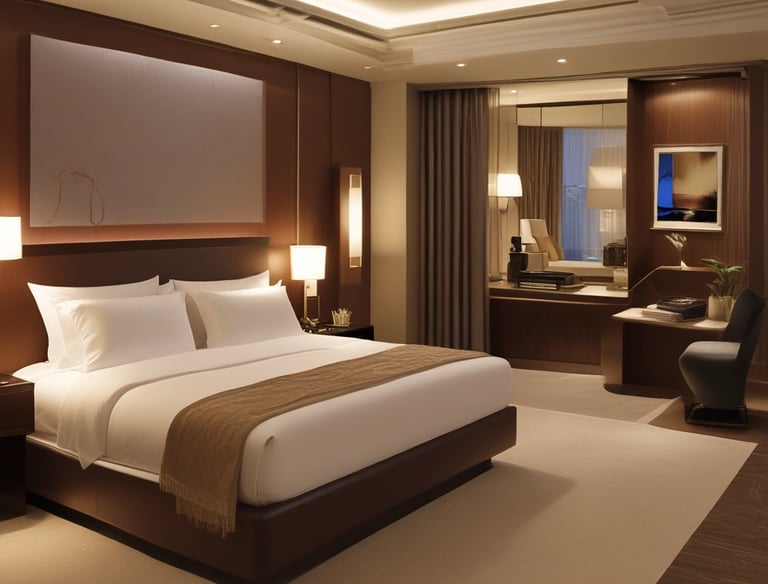 A satisfied client receiving keys to a luxury Mayfair penthouse, bathed in warm bronze lighting.