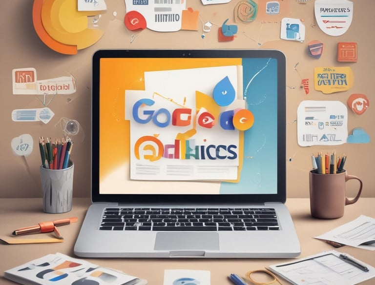 Close-up of data analytics dashboard showing marketing metrics.