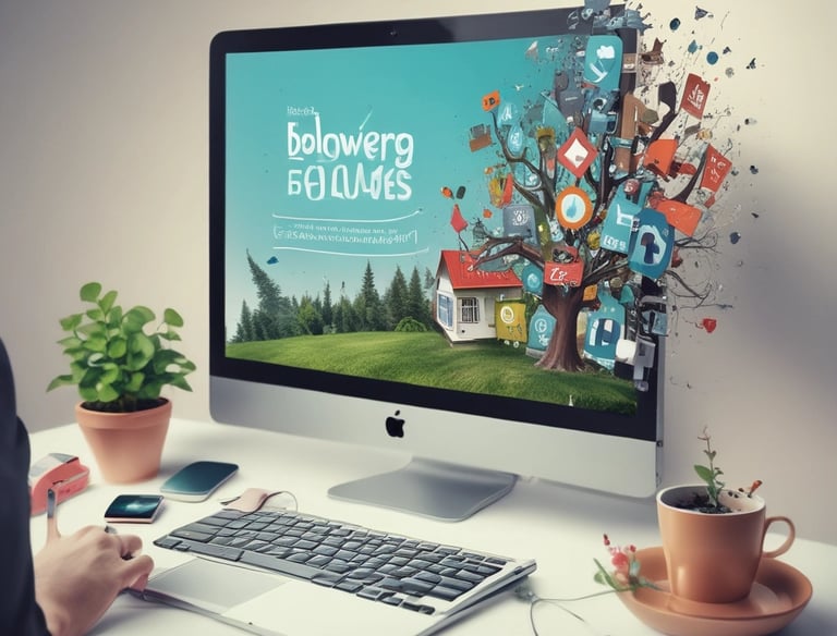 A team analyzing growth charts on a digital tablet in a modern office.