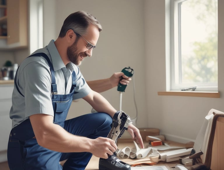 Technician performing routine maintenance on industrial equipment.