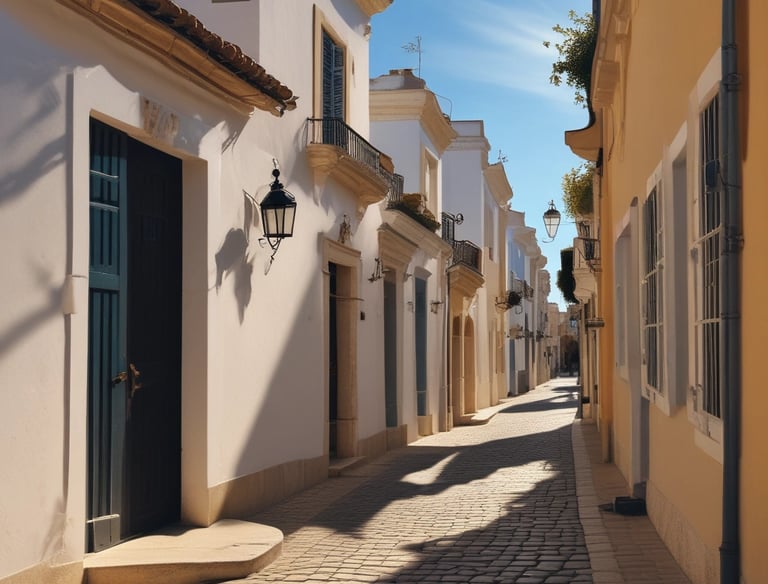 A sleek black car parked in front of Faro airport ready for pickup.