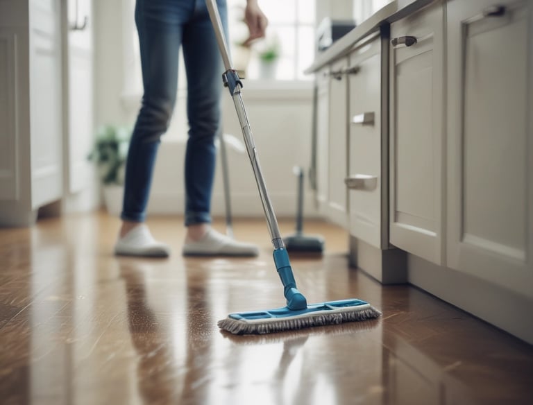 A friendly support worker assisting a participant with daily activities outdoors on a sunny day.