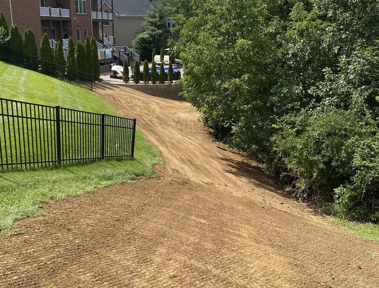 Excavation and grading for improved drainage