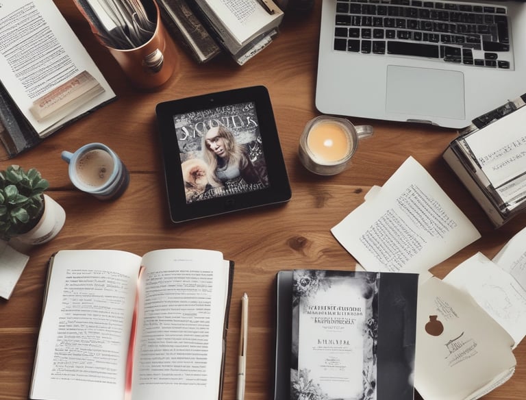 Author signing books at a lively book launch event.