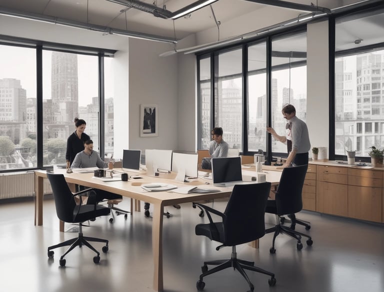 Finished minimalist prefab house with sleek metal structure and large windows.