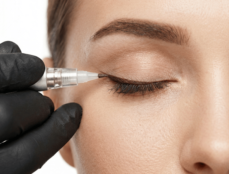 Permanent Makeup Wimpernkränze oben 