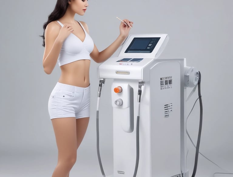 A calming scene with natural skincare products arranged on a wooden surface with fresh flowers.