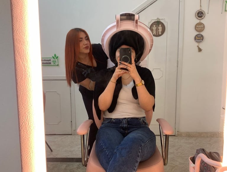 Cuidado profesional del cabello con tecnología avanzada en Namabi, salón de belleza en Sopó