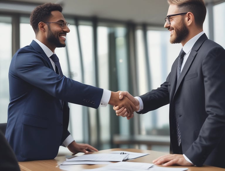 A laptop screen showing a virtual consultation session with a business advisor.
