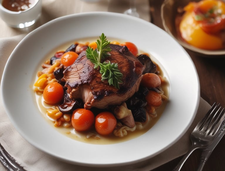 A cozy dining area overlooking the airport runway at sunset.