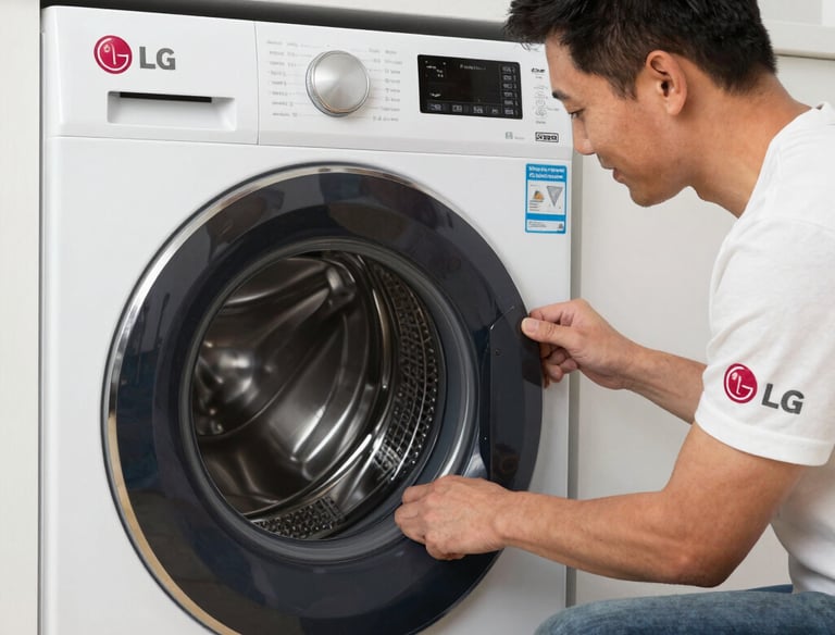 Happy family watching a large flat-screen TV together in their home.