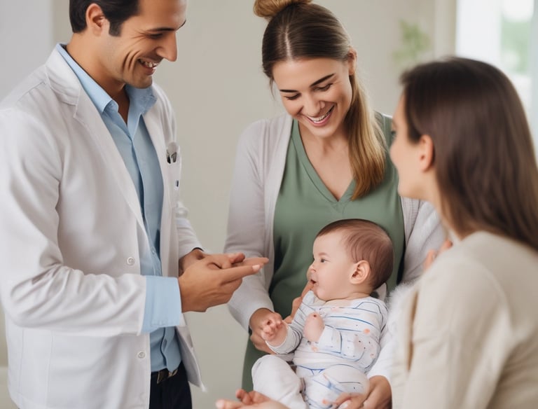 A cozy nursery scene with soft pastel colors and a sleeping baby wrapped in a light blanket.