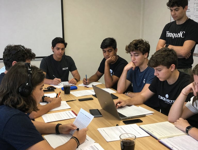 A group of diverse people advocating for children's rights and environmental care.