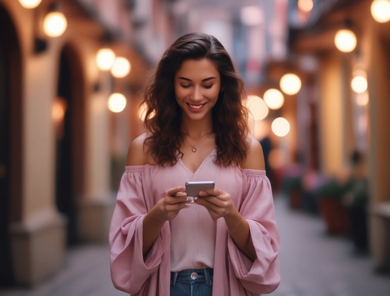 A close-up of a hand holding a smartphone showing a ticket booking confirmation screen.