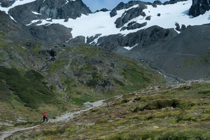 trekking glaciar martial sunset