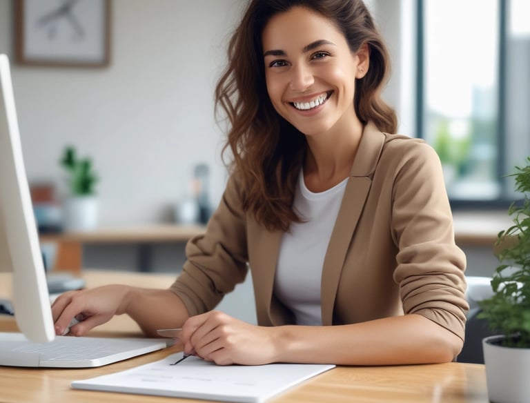 Reception area of a clinic with a welcoming atmosphere and comfortable seating.