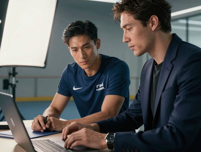 Close-up of a handshake symbolizing a strong partnership between athlete and brand.