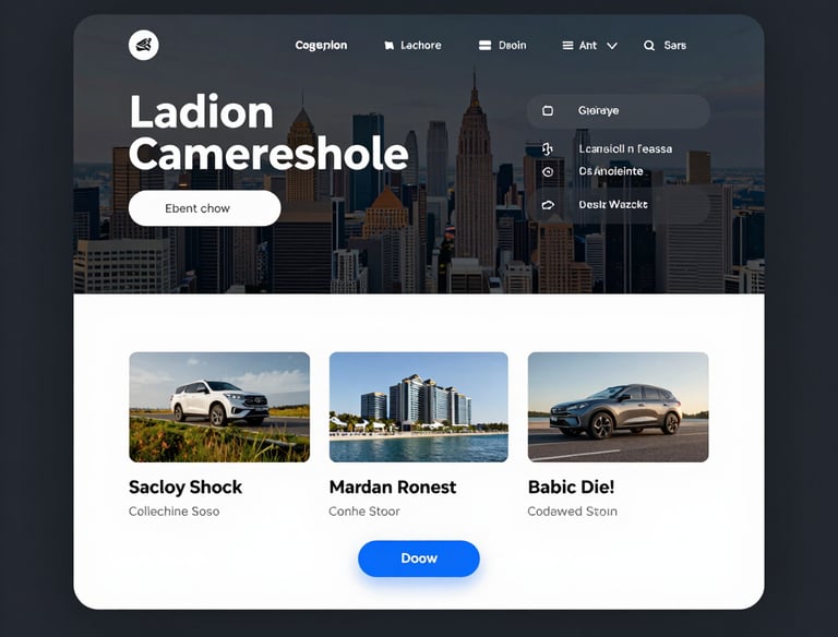 Clean, minimal landing page design with smooth gradients