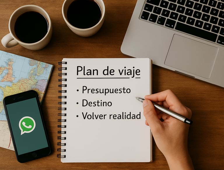 Material de planificación de viaje usado en las asesorías personalizadas de Paseando Ando Travel.