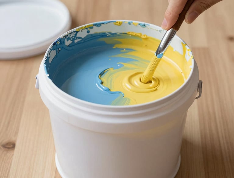 A freshly painted modern house exterior with clean lines and neutral colors.