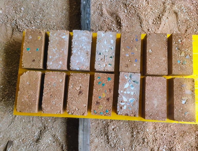 decorative rammed earth tiles 