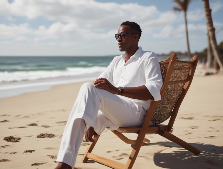 a man riding a skateboard down a street next to tall buildings