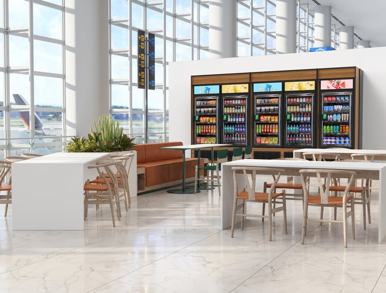 Micromart™ smart vending machines in an airport