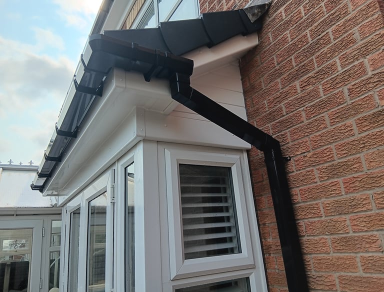 Roofing Specialist Yorkshire fascias soffits and guttering on a building