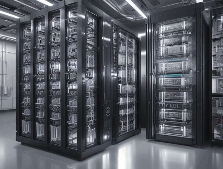 Portland city skyline with a focus on modern tech buildings at sunset.