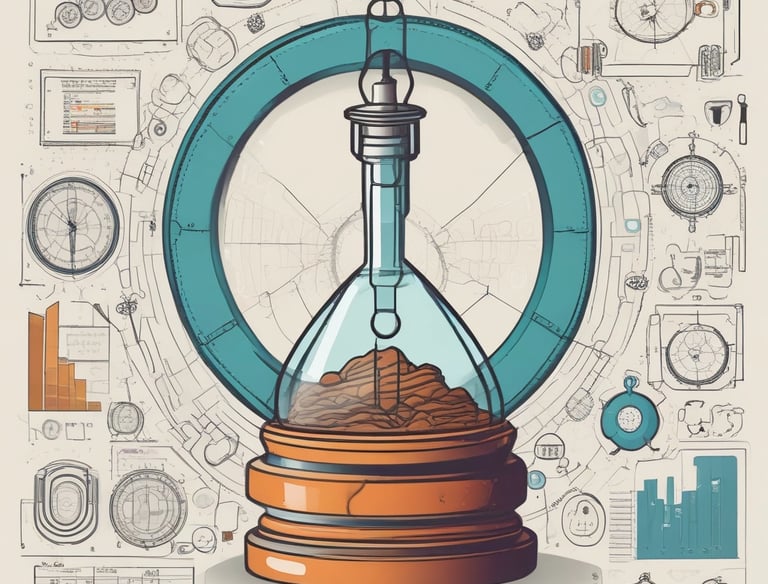 Close-up of a scientist examining advanced materials under a microscope in a lab.