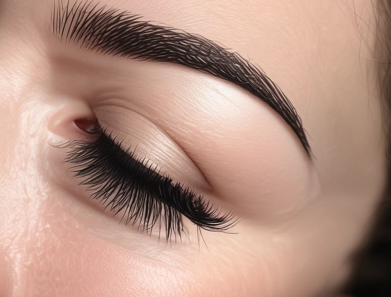 A woman relaxing while receiving a gentle facial cleansing treatment.