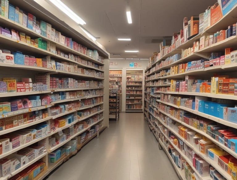 A close-up of various medical supplies including syringes, gloves, and masks.