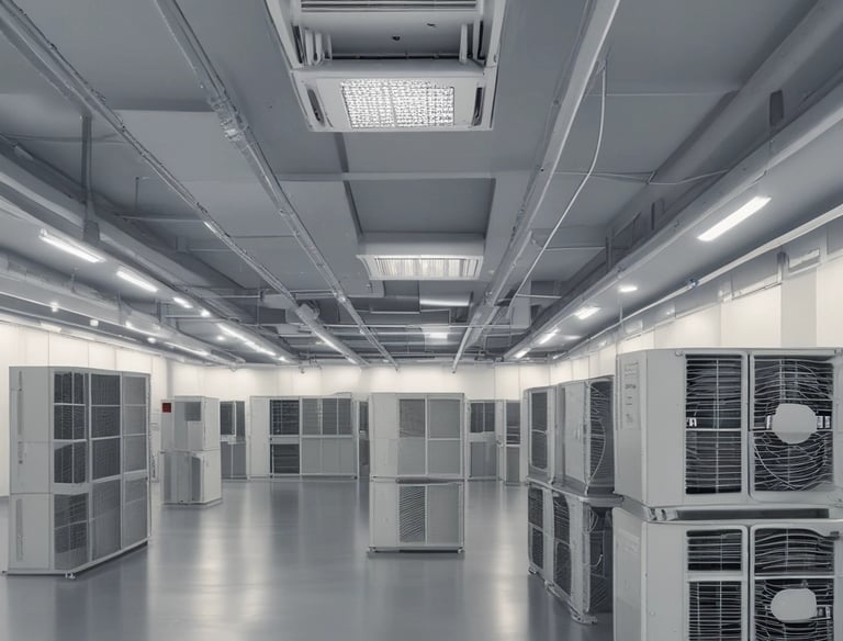 Close-up of hands repairing a concrete wall with professional tools and safety gear.
