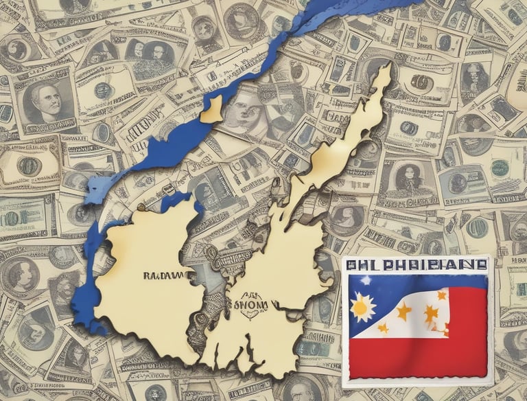 a man riding a skateboard down a street next to tall buildings