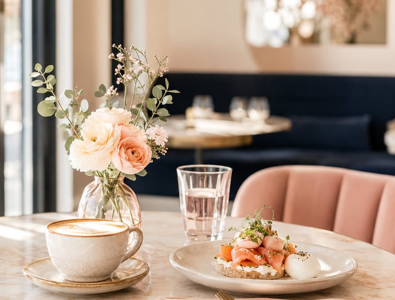 Modern restaurant interior with set dining table — hospitality marketing Sydney