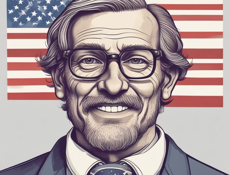 a man riding a skateboard down a street next to tall buildings