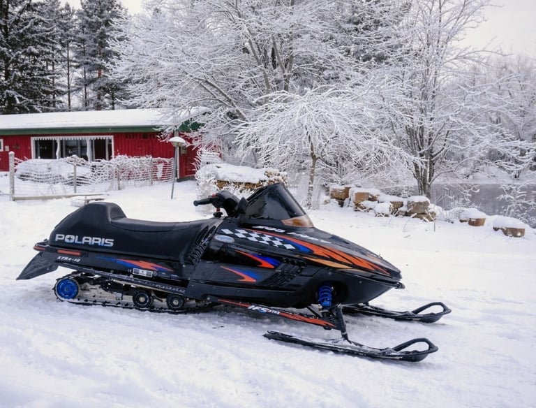 Snowmobile on private land finland