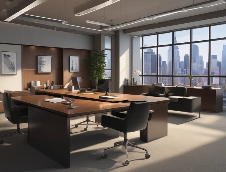 A professional lawyer consulting with a business client.