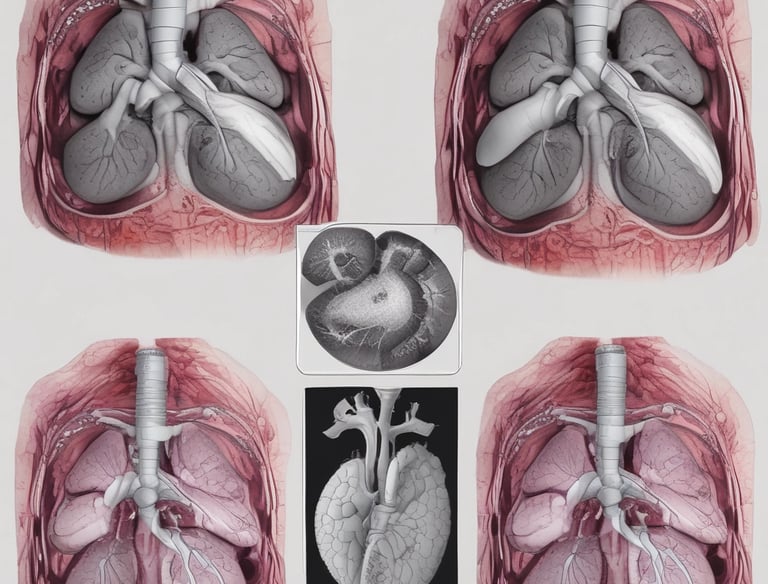 Close-up of lungs during thoracic surgery.