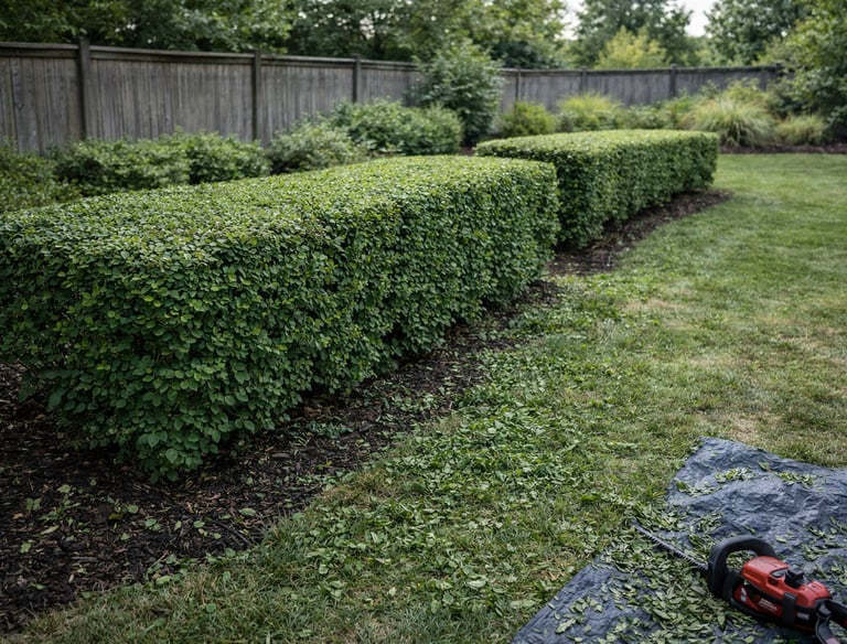 hedge trimming to improve curb appeal