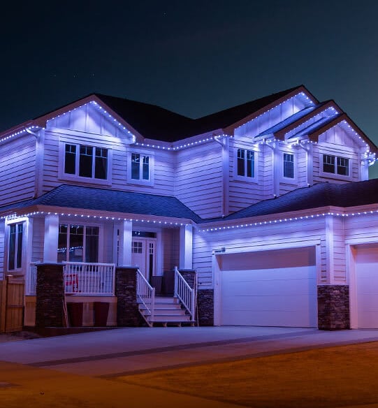 Permanent outdoor lighting installed on residential home by MyLights